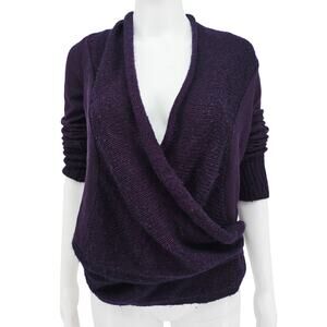Anthropologie Angel of the North Cardigan Sweater Purple XS